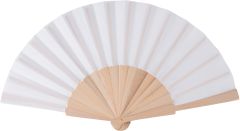 Recycled Hand Fan with Wooden Handle