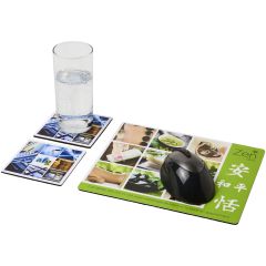 Q-Mat Rectangle Mouse Mat and 2 Coasters Set