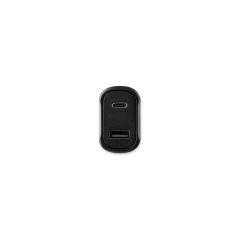 DIRAC. Cigarette lighter adapter with USB-A port 18W and USB-C 20W in 100% rABS