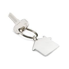 HEIM Brushed Metal Keyring House Shaped