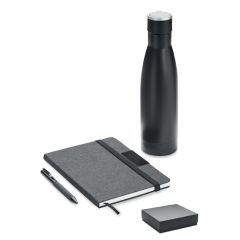 YOKOSO Luxury 3 Piece Gift Set Water Bottle, Notebook, And Pen