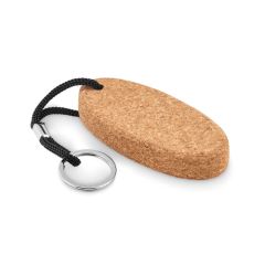 BOAT Cork Keyring Oval Shaped