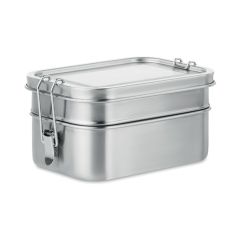 DOUBLE CHAN Stainless Steel Lunch Box With Two Compartments