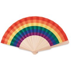 BOWFAN Wooden Rainbow hand Held Fan