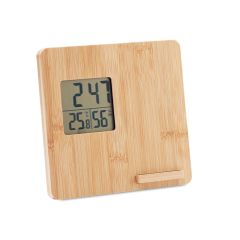 Bamboo Wireless Charger Weather Station & Clock FERREL
