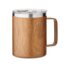 NAMIB MUG Recycled Take Out Mug with Wood Look