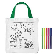 MATEUSZ Kids Colour In Tote Bag And Felt Tips