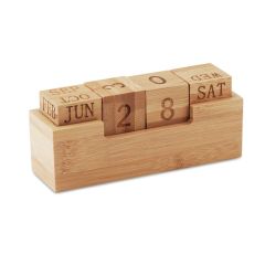 KARENDA Bamboo Block Desk Calendar