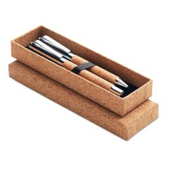 QUERCUS Cork Pen And Pencil Set With Matching Gift Box