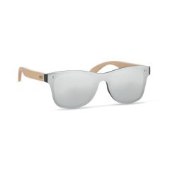 ALOHA Sunglasses With Mirrored Lens And Bamboo Arms