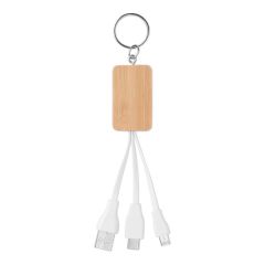 CLAUER Bamboo Charging Cable Keyring