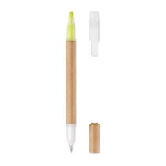 DUO PAPER Eco Recycled Pen And Highlighter 