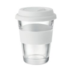 ASTOGLASS Glass Take Out Tumbler With Lid And Grip