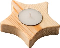 Wooden star candle